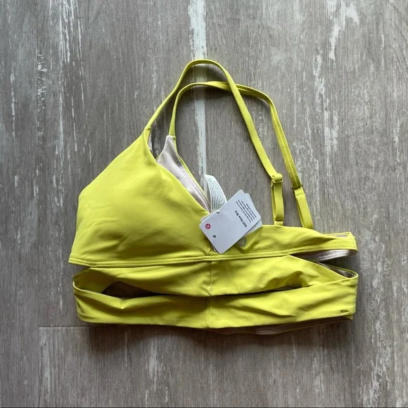 Sold Lululemon Still Now Bra - Yellow Serpentine - Picture 5 of 8